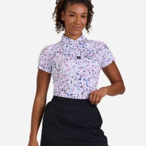 Paint Splatter 3-Women's Core Performance Polo - Bad Birdie