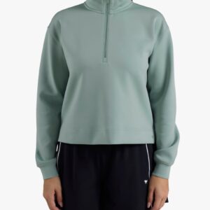 At Ease Quarterzip - Washed sage-At Ease Quarterzip - Bad Birdie