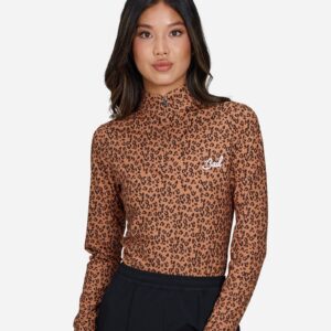 Cheetah Quarterzip-Women's Quarterzip-Bad Birdie