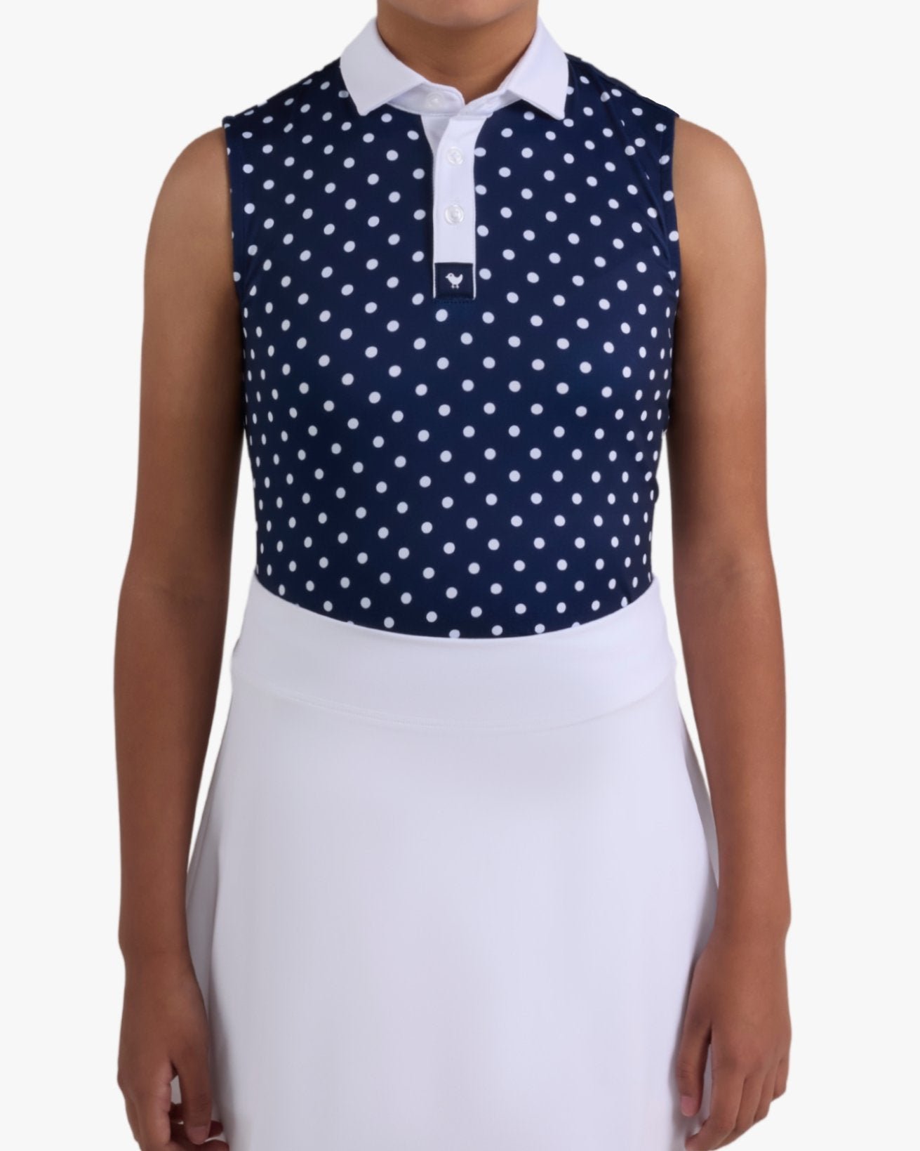Sleeveless Youth Polo - Dots